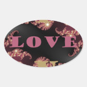 Ich Liebe dir, mein Freund, mit Mitgefühl Ovaler Aufkleber (Vorderseite)