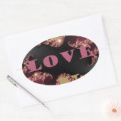 Ich Liebe dir, mein Freund, mit Mitgefühl Ovaler Aufkleber (Umschlag)