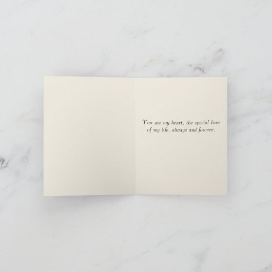 Ich Liebe dir mein ganzes Leben - ein Paar mit Rot Karte (Innenseite)