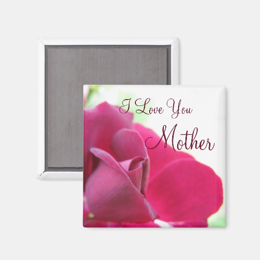 Ich Liebe dir Mütter, die weich rosa Rose Mutterta Magnet (Vorderseite/Rückseite)