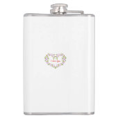 Ich Liebe dir Niedliche Blume Flachmann (Rückseite)