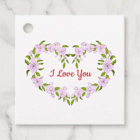 Ich Liebe dir Niedliche Blume Geschenkanhänger (Vorderseite)