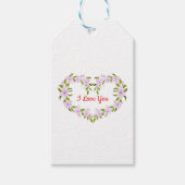 Ich Liebe dir Niedliche Blume Geschenkanhänger (Vorderseite)