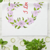 Ich Liebe dir Niedliche Blume Geschirrtuch (Gefaltet)