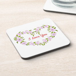 Ich Liebe dir Niedliche Blume Getränkeuntersetzer