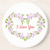 Ich Liebe dir Niedliche Blume Getränkeuntersetzer (Vorne)