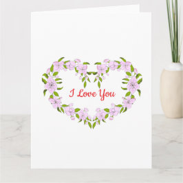 Ich Liebe dir Niedliche Blume Karte