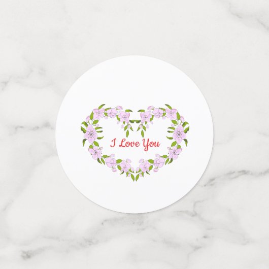 Ich Liebe dir Niedliche Blume Konfetti (Klein Vorderseite)