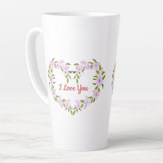 Ich Liebe dir Niedliche Blume Milchtasse (Linke Ecke)