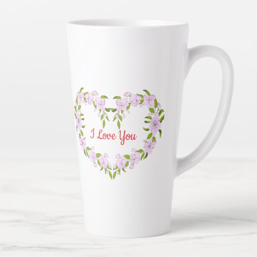 Ich Liebe dir Niedliche Blume Milchtasse (Rechts)