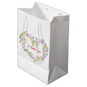 Ich Liebe dir Niedliche Blume Mittlere Geschenktüte (Vorderseite Schrägansicht)