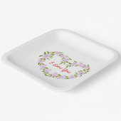 Ich Liebe dir Niedliche Blume Pappteller (Gewinkelt)