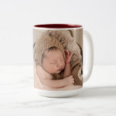 Ich Liebe dir Oma Foto vom Baby Zweifarbige Tasse (VorderseiteRechts)