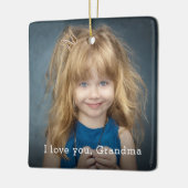 Ich Liebe dir Oma mit Square Foto Keramikornament (Links)