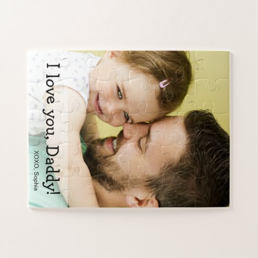 Ich Liebe dir Papa! Anpassbares Foto Puzzle (Horizontal)