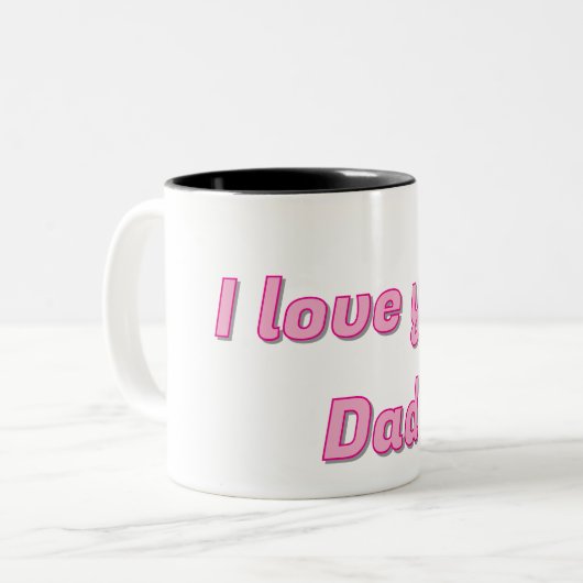 Ich Liebe dir Papa Zweifarbige Tasse (Vorderseite Links)