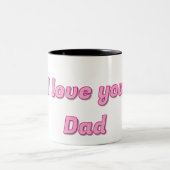 Ich Liebe dir Papa Zweifarbige Tasse (Mittel)