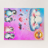 Ich Liebe dir Pinguine Puzzle (Horizontal)