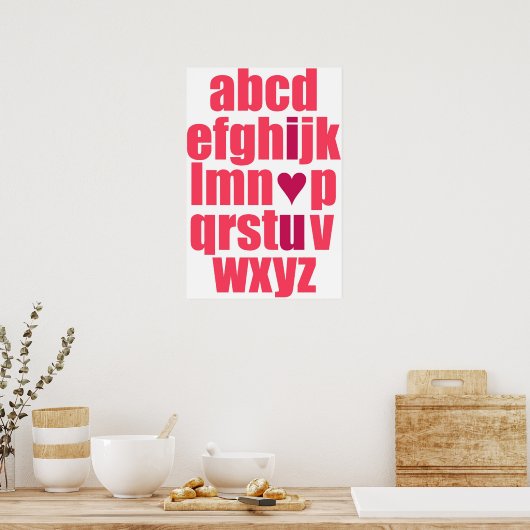 Ich Liebe dir Poster (Küche)