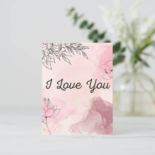 Ich Liebe dir Postkarte (Stehend Vorderseite)