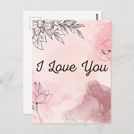 Ich Liebe dir Postkarte (Vorne/Hinten)