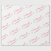 Ich Liebe dir rot-weiß Geschenkpapier (Flach)
