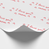 Ich Liebe dir rot-weiß Geschenkpapier (Ecke)