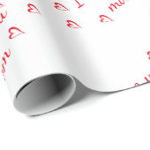 Ich Liebe dir rot-weiß Geschenkpapier (Rolleneckpunkt)