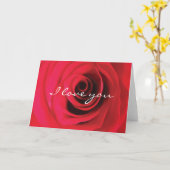 Ich Liebe dir rote Rose Valentinstag Karte (Gelbe Blume)