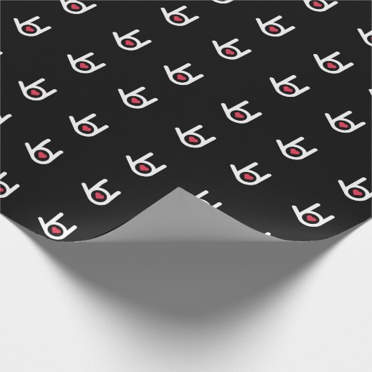 Ich Liebe dir schwarzes Papier Geschenkpapier (Ecke)