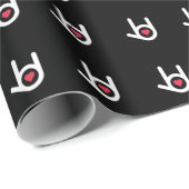 Ich Liebe dir schwarzes Papier Geschenkpapier (Rolleneckpunkt)