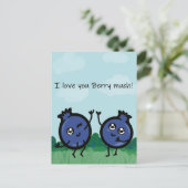 Ich Liebe dir sehr viel Postkartenbeeren Postkarte (Stehend Vorderseite)