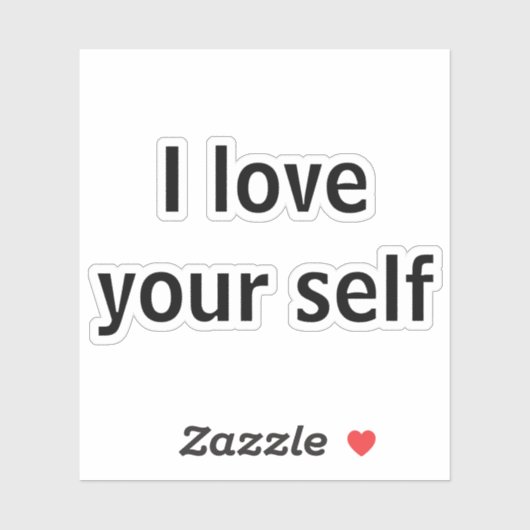 Ich Liebe dir selbst Aufkleber (Blatt)