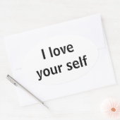 Ich Liebe dir selbst Ovaler Aufkleber (Umschlag)