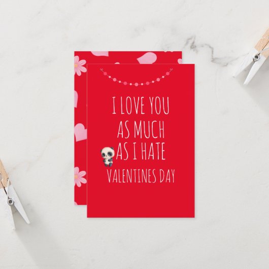 Ich Liebe dir so sehr, wie ich Valentine Funny has Karte (Vorderseite/Rückseite Beispiel)