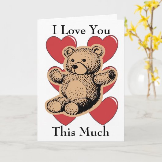 Ich Liebe dir so viel - Bär Karte (Gelbe Blume)