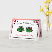 Ich Liebe dir so viel Sushi Puff Karte (Gelbe Blume)