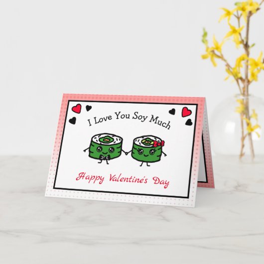 Ich Liebe dir so viel Sushi Puff Karte (Gelbe Blume)