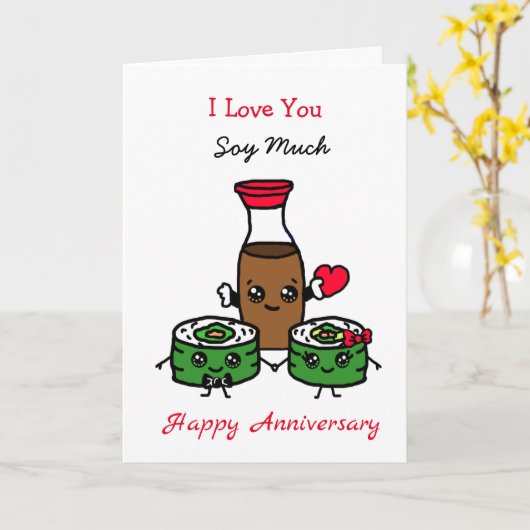 Ich Liebe dir so viel Sushi Puff Karte (Gelbe Blume)