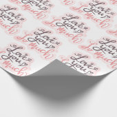 Ich Liebe dir so viel Word Art Geschenkpapier (Ecke)