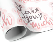 Ich Liebe dir so viel Word Art Geschenkpapier (Rolleneckpunkt)