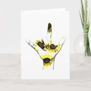 Ich Liebe dir Sonnenblumenkarte Karte
