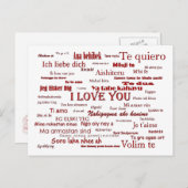 Ich Liebe dir Sprache Postkarte (Vorne/Hinten)