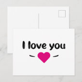 Ich Liebe dir Tasse Postkarte (Vorne/Hinten)