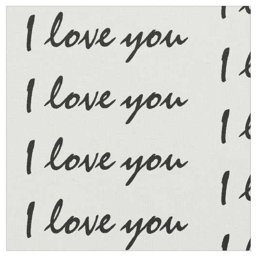 Ich Liebe dir Text Stoff (Nahaufnahme)