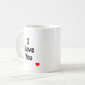 Ich LIEBE DIR Valentinstag Kaffee Tasse (Vorderseite Links)