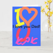 Ich Liebe dir Vater! Karte (Gelbe Blume)