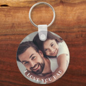 Ich Liebe dir Vater, Personalisiertes Foto Schlüsselanhänger (Vorderseite)