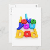 Ich Liebe dir Vater Postkarte (Vorne/Hinten)