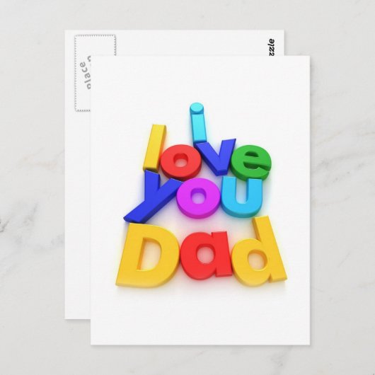 Ich Liebe dir Vater Postkarte (Vorne/Hinten)